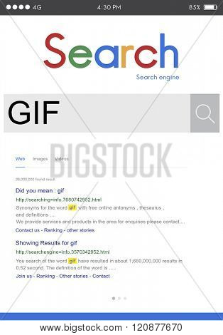 GIF File Format Image Processing Software Static Concept