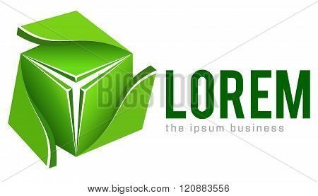 Abstract geometric shape logo