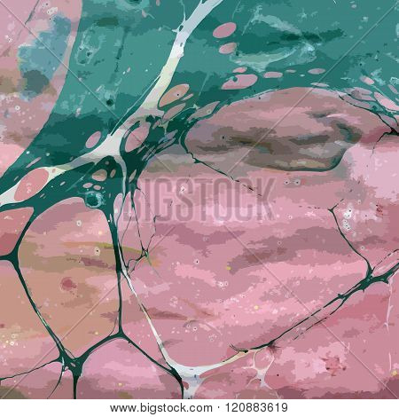 Ebru art. Painting on water