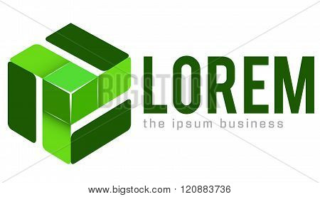 Abstract geometric shape logo