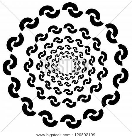 Circular, Concentric Abstract Design Element , Motiff On White