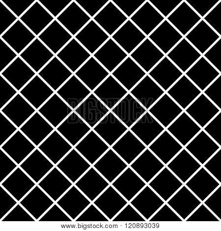 Seamlessly Repeatable Grid, Mesh Pattern. Simple Lattice, Grillage Texture. Vector.