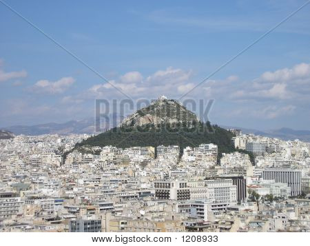 Vista della città di Atene del Licabetto al sole