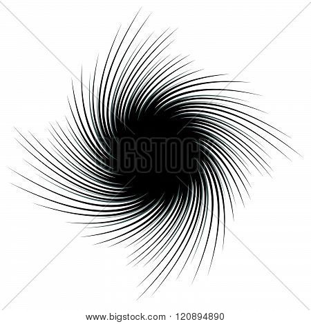 Abstract Spiky Shape With Rotating Distortion Effect