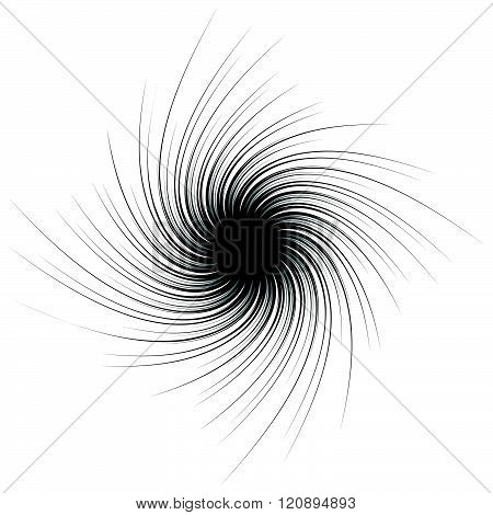 Abstract Spiky Shape With Rotating Distortion Effect