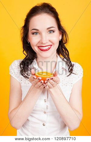 Girl with oranges
