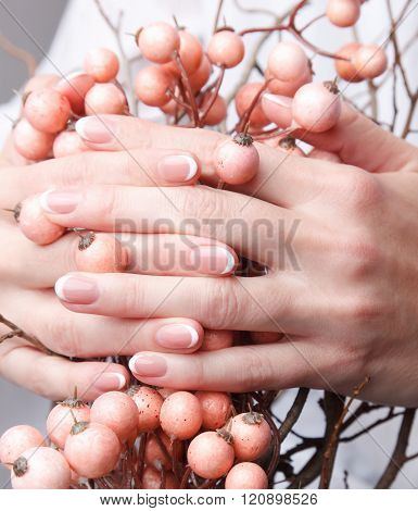Hands With French Manicure