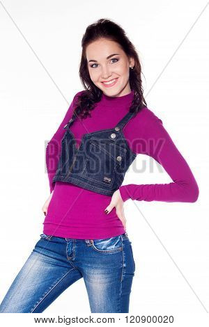 happy girl model