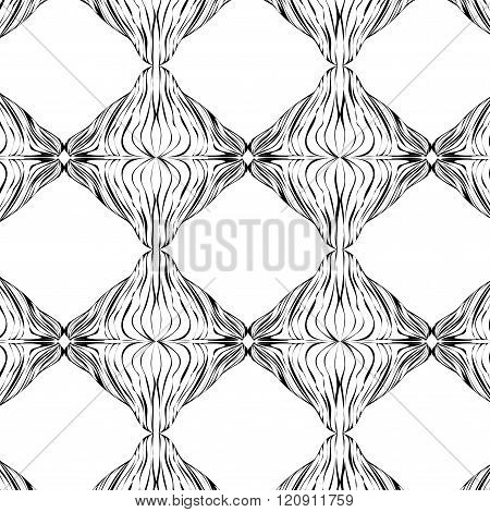 lace ornament texture lines rombs waves monochrome