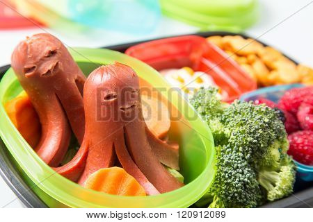 Octodogs In Bento