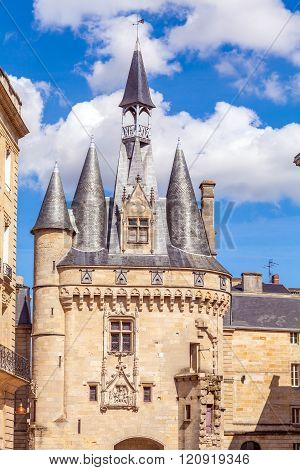 Grosse Closhe Bell Tower Ancient Clock, Bordeaux