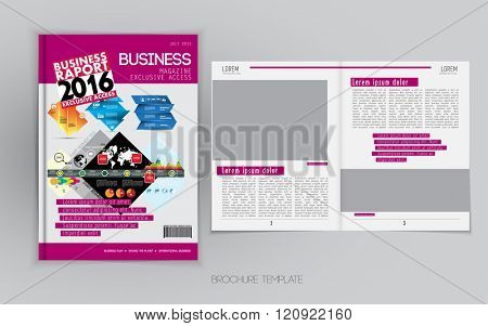 Business broschure cover, vector
