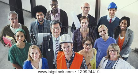 Celebrating Diverse People Various Occupations Concept