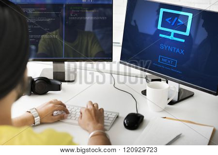 Syntax Complex Development Software Program Concept