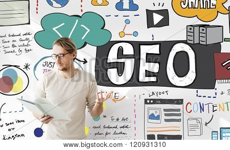 SEO Content Search Engine Optimization Concept
