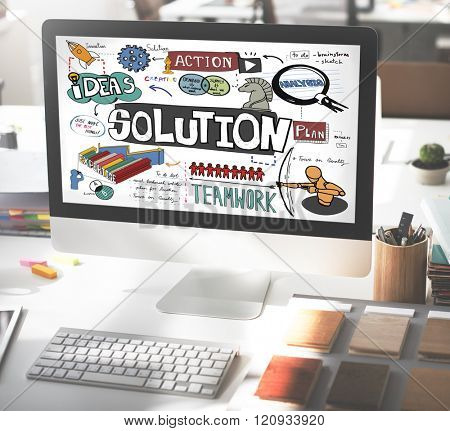 Solution Problem Solving Result Progress Concept