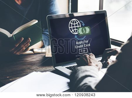 Apply for Credit Card Loan Payment Banking Concept