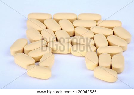 Hiv Therapy Pills On Background