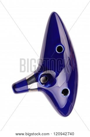 Blue Ocarina Isolated