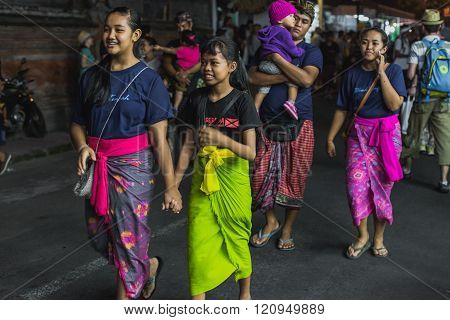 Ubud, Bali - March 8: Unidentified People During The Celebration Of Nyepi - Balinese Day Of Silence