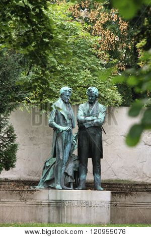 Vienna, Austria - Memorial Statue Of Joseph Lanner And Johann Strauss The Elder I