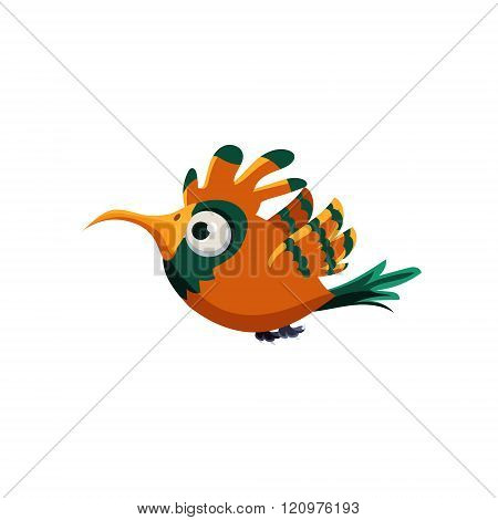 Orange Paradise Bird