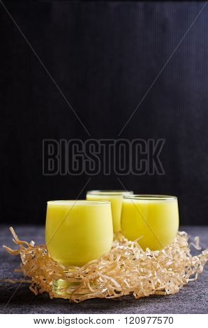 Yellow Liquid In A Glass