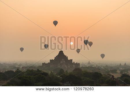 Myamar temple in morning at Bagan old town