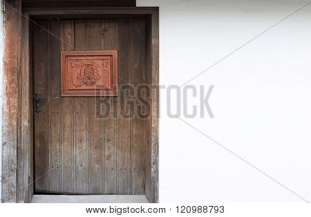 old wooden door