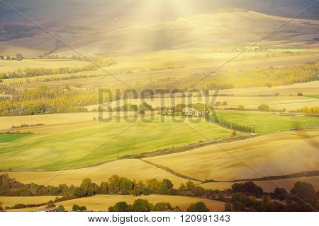 Wavy fields in Tuscany