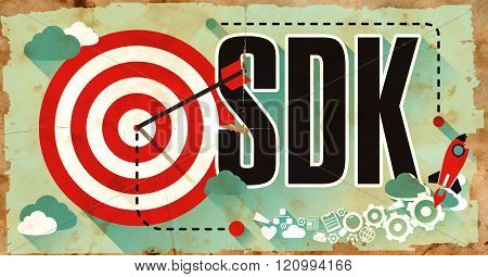 SDK Concept. Poster in Flat Design.