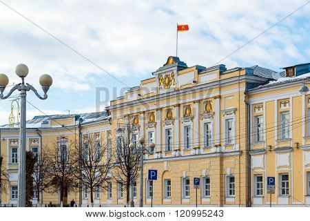 Tver, Russia - February 27. 2016.  Administration of the city of Tver, built in the 18th century