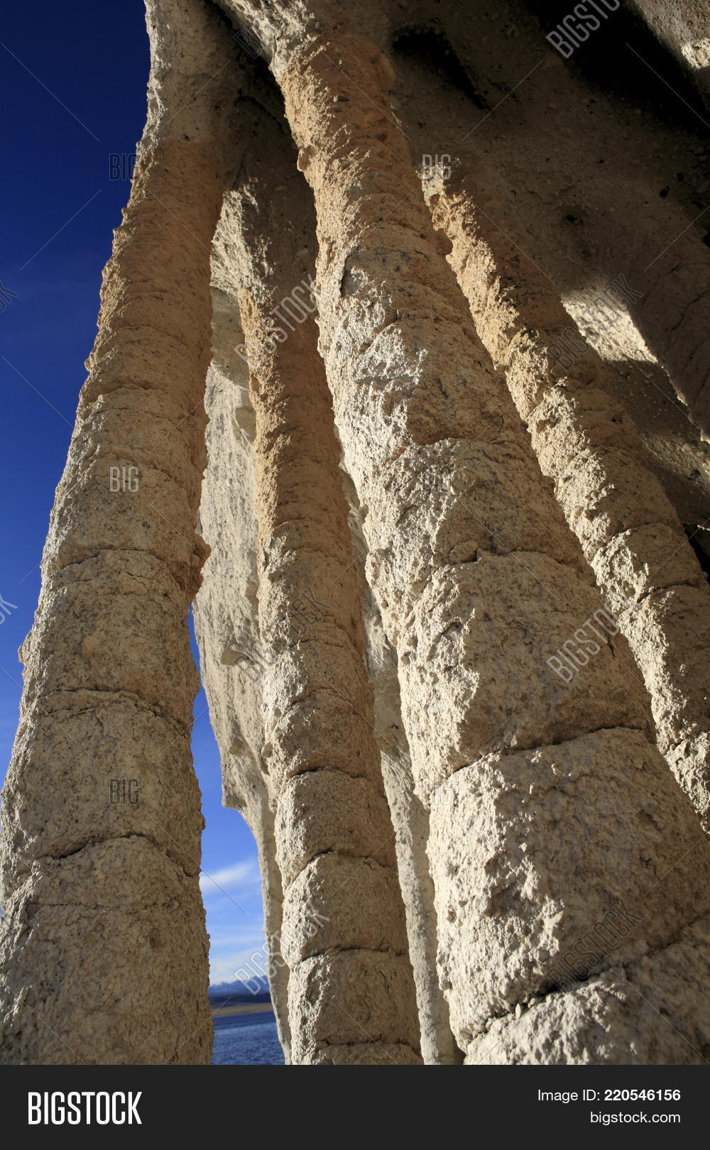 Mysterious Stone Columns of Crowley Lake, California, USA Mysterious Stone Columns of Crowley Lake, California, USA