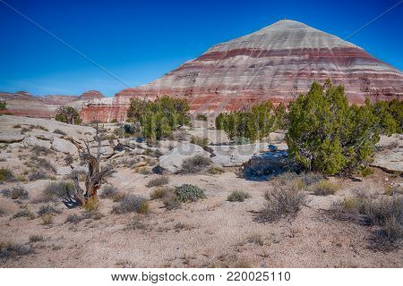 Cainville Badlands is a region east of Capitol Reef National Park in Utah.