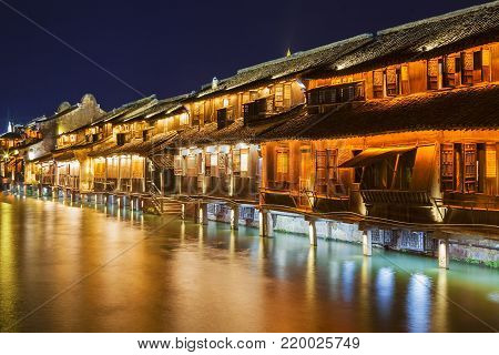 Wuzhen water village is Shanghai tourist attraction with more than 100000 visitors per year. Wuzhen is part of Tongxiang, northern Zhejiang Province, China.