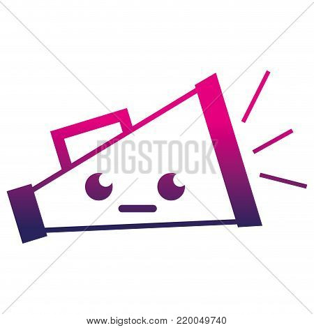 Silhouette Sirius And Cute Megaphone Object Kawaii