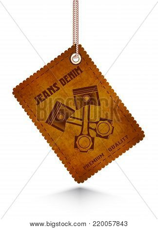On the image presented shabby leybl for jean clothes.