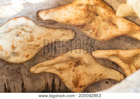 Fresh Dough On The Wooden Board, Pizza, Georgian Bread