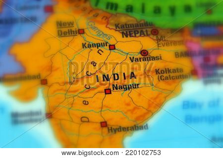 India, officially the Republic of India (selective focus)