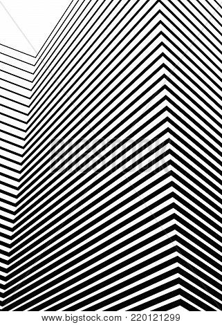 Design elements. Wave of many lines. Abstract wavy stripes on darkbackground. Creative line art. Vector illustration EPS 10. Colourful shiny waves with lines created using Blend Tool.