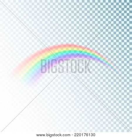 Rainbow icon. Colorful light and bright design element for decorative. Abstract rainbow image. Vector illustration isolated on transparent background