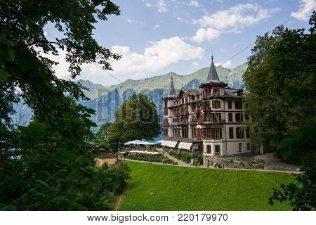 Grand Hotel Giessbach, Switzerland near lake Brienz.