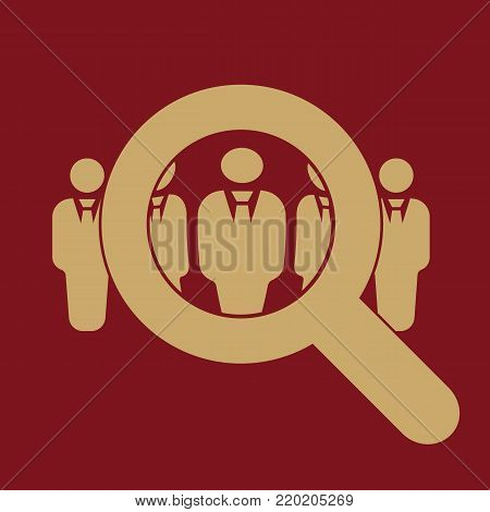 Recruitment icon. Staff selection symbol. Flat design. Stock - Vector illustration
