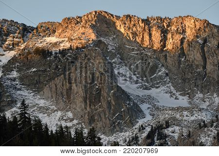Mammoth Crest at sunrise, Sierra Nevada Range, California