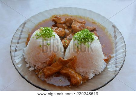 The Rice With Rice Sauce And Persley