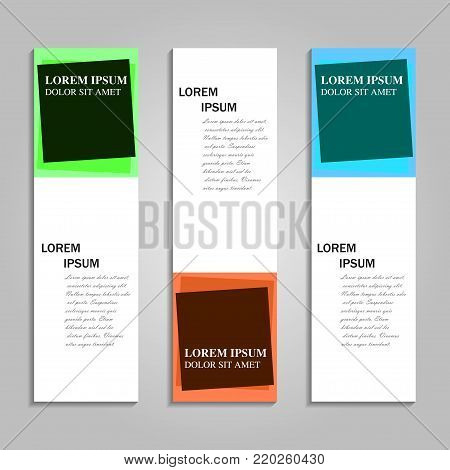 Vector abstract design banner template.  Banner background.modern template design