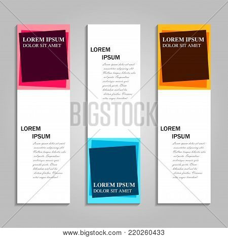 Vector abstract design banner template.  Banner background.modern template design