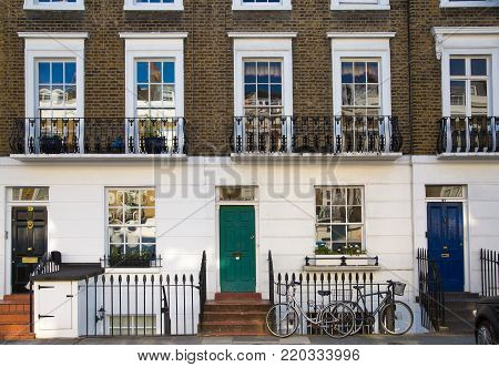 London, UK - August 25, 2017: City of Westminster, Belgrave residential area. Luxury property in the centre of London.