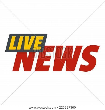 Live news on air icon. Flat illustration of live news on air vector icon for web.