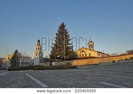 PANAGYURISHTE, BULGARIA - DECEMBER 13, 2013: Church Of The Blessed Virgin Mary in Historical town of Panagyurishte, Pazardzhik Region, Bulgaria